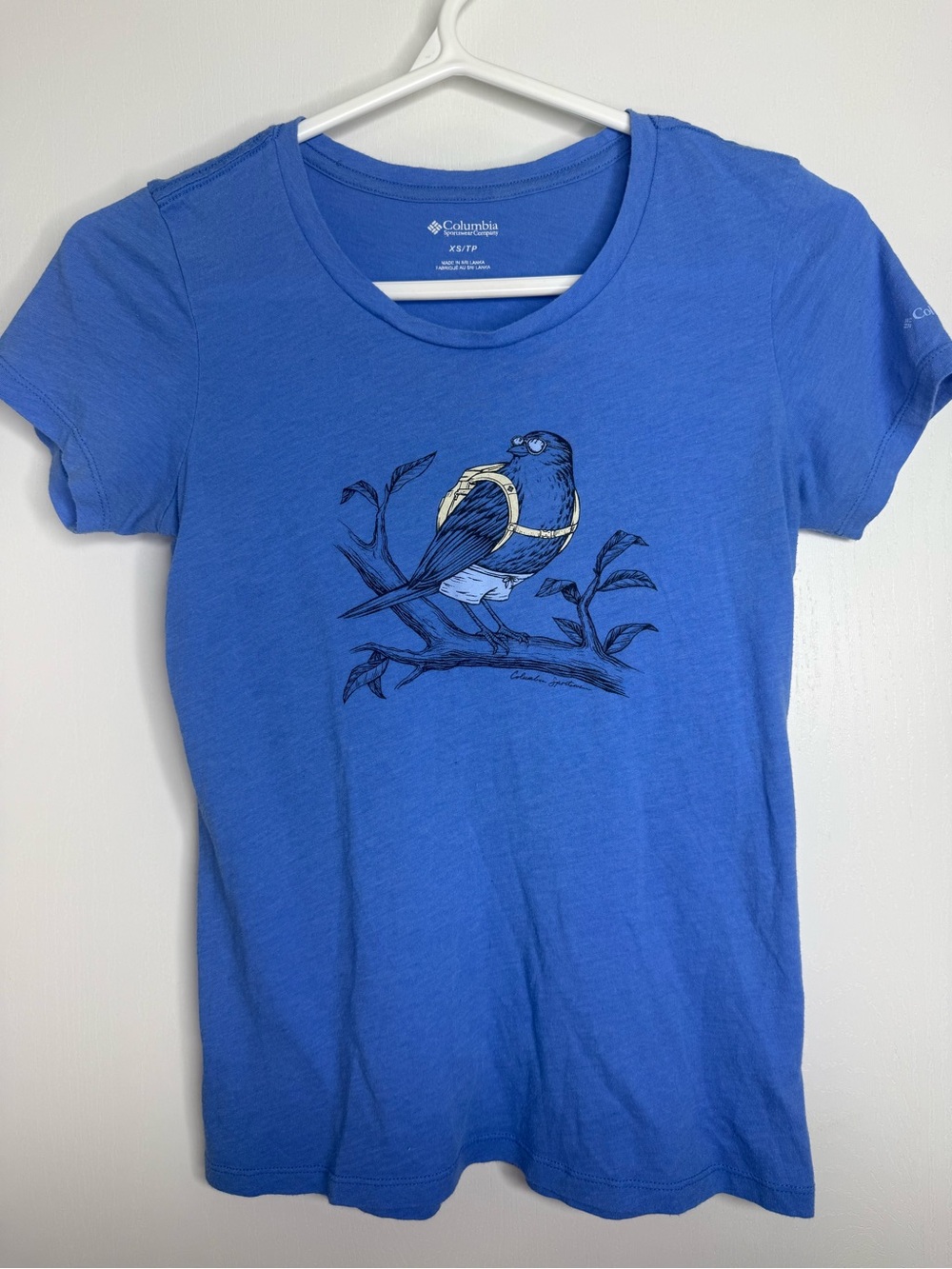 Columbia Hiking Blue Bird Graphic Tee - Blue Women's XS